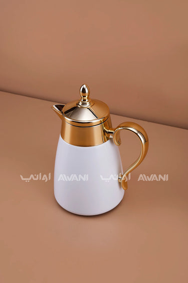 White and Gold Thermal Vacuum Flask (0.65L)