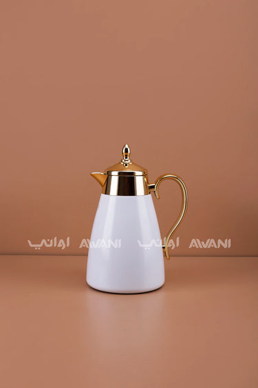 White and Gold Thermal Vacuum Flask (1L)