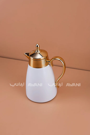 White and Gold Thermal Vacuum Flask (1L)