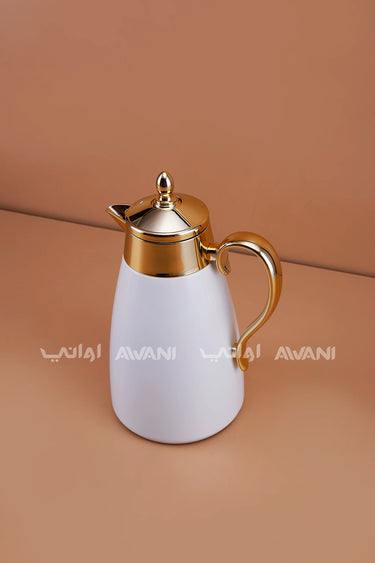 White and Gold Thermal Vacuum Flask (1300ML)