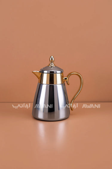 Chrome & Gold Two-Tone Vacuum Flask – 0.35L