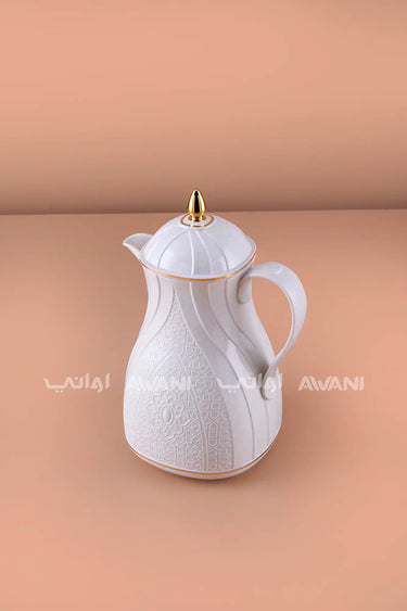 Arabic Dallah – Regal Insulated Tea Server with Gold Accents - 0.6 L