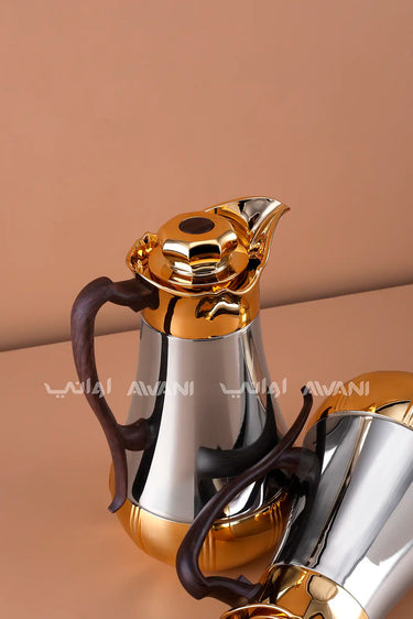 Silver and Gold Insulated Flask Set (1.0L & 0.7L)