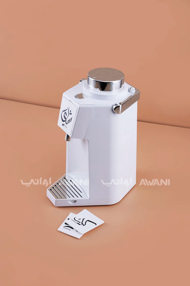 1.9L Thermal Beverage Flask Dispenser – White Body with Shiny Silver Accents