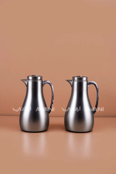 Thermal Vacuum Flask Set - 1.0L / 1.0L (Silver/Marble)