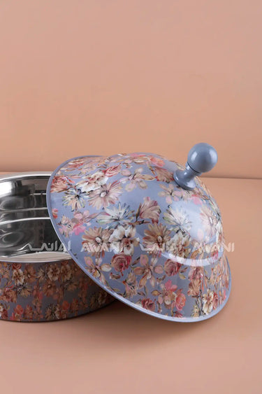 Insulated Hot Pot Stainless Steel (8000 ML) - Blue Floral