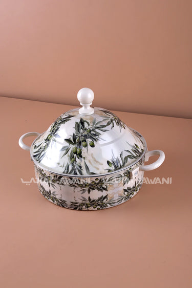 3.5 L Stainless Steel Insulated Hot Pot – Olive Design