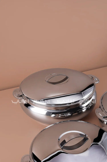 3-Piece Stainless Steel Hot Pot Set - Keep Your Meals Warm (3L, 4L, 6L) - Plain