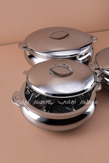 3-Piece Stainless Steel Hot Pot Set - Keep Your Meals Warm (3L, 4L, 6L) - Plain