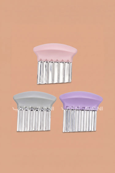 Food Crinkle Cutters Make Healthy Snacks Fun-3 Pcs (gray, pink, and purple)