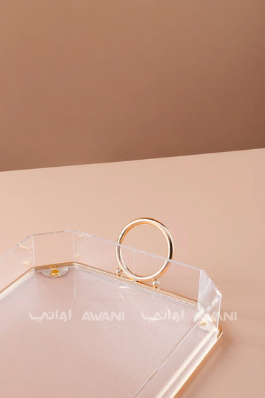 Acrylic Serving Tray - Gold
