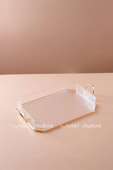 Acrylic Serving Tray - Gold