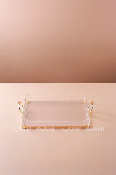 Acrylic Serving Tray - Gold
