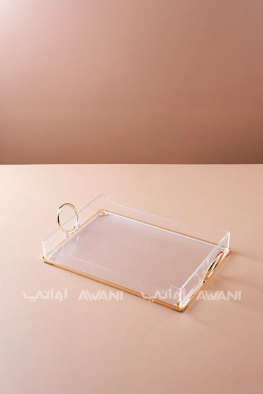 Acrylic Serving Tray - Gold