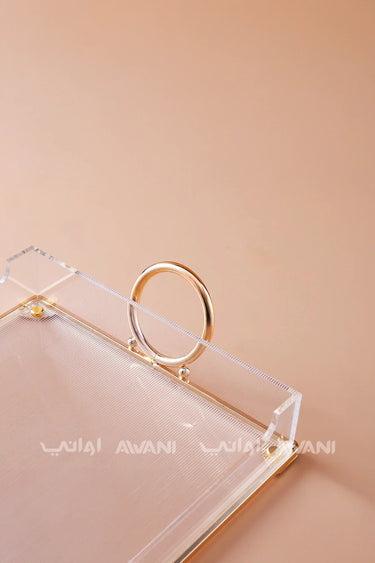 Acrylic Serving Tray - Gold
