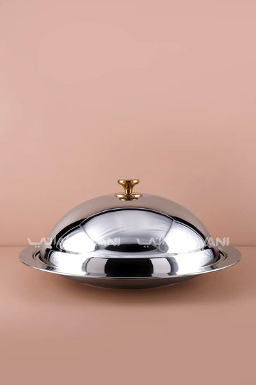 Stainless Steel Food Tray with Lid – Biryani & Mandi