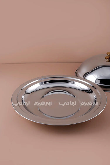 Stainless Steel Food Tray with Lid – Biryani & Mandi