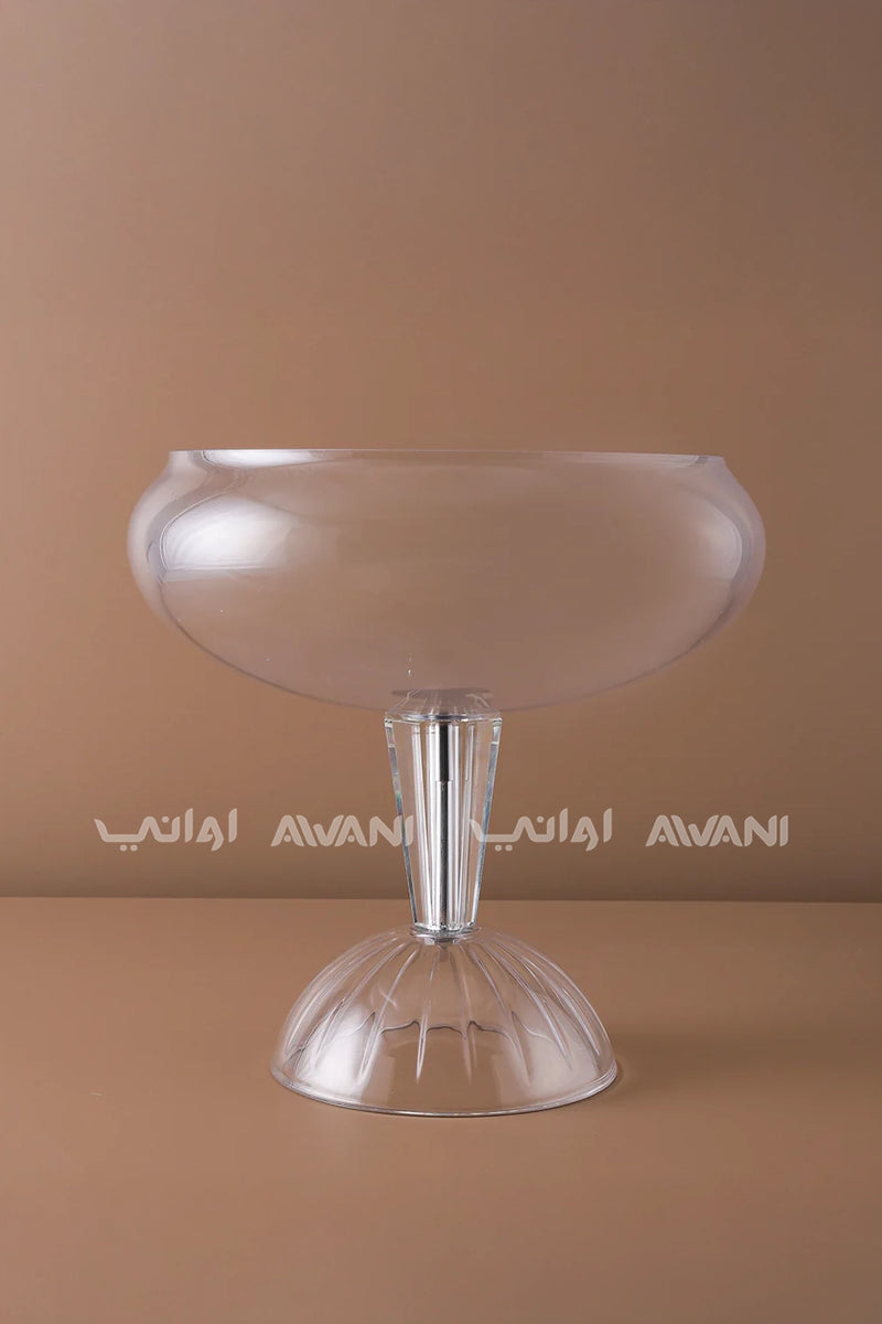 Clear glass table Bowl With Stand