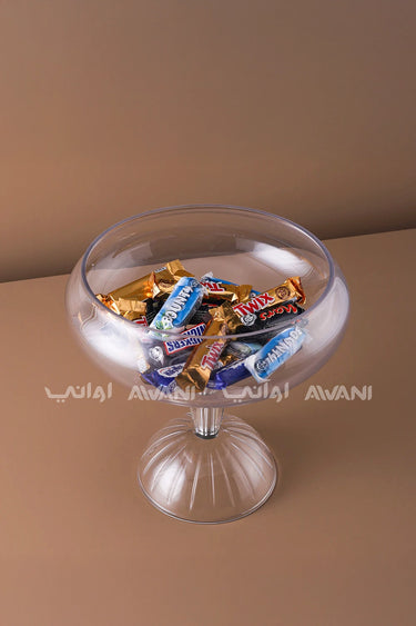 Clear glass table Bowl With Stand