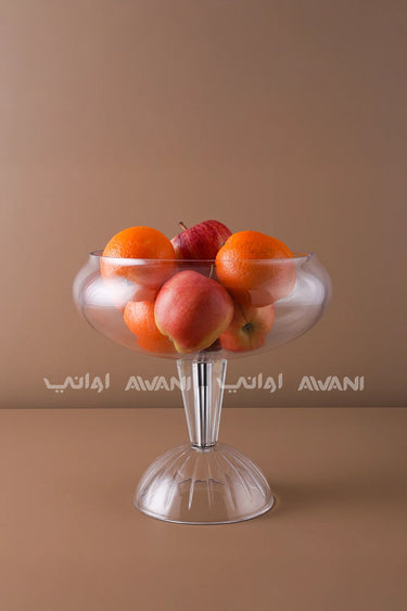 Clear glass table Bowl With Stand