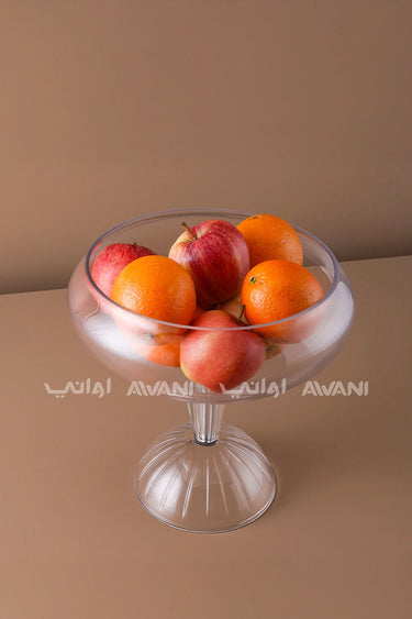 Clear glass table Bowl With Stand