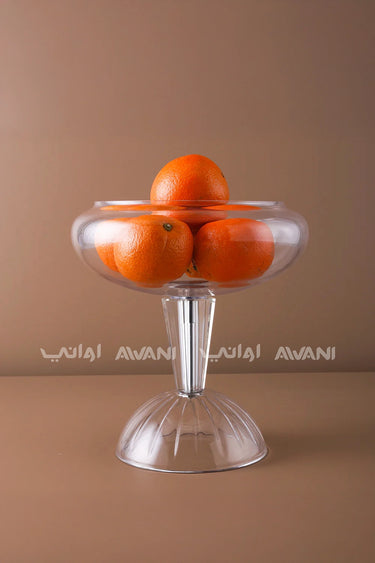 Clear glass table Bowl With Stand