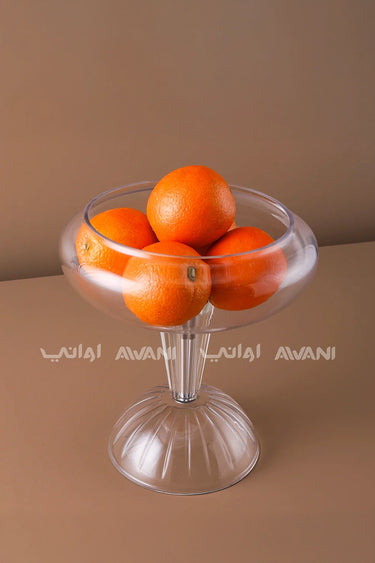 Clear glass table Bowl With Stand