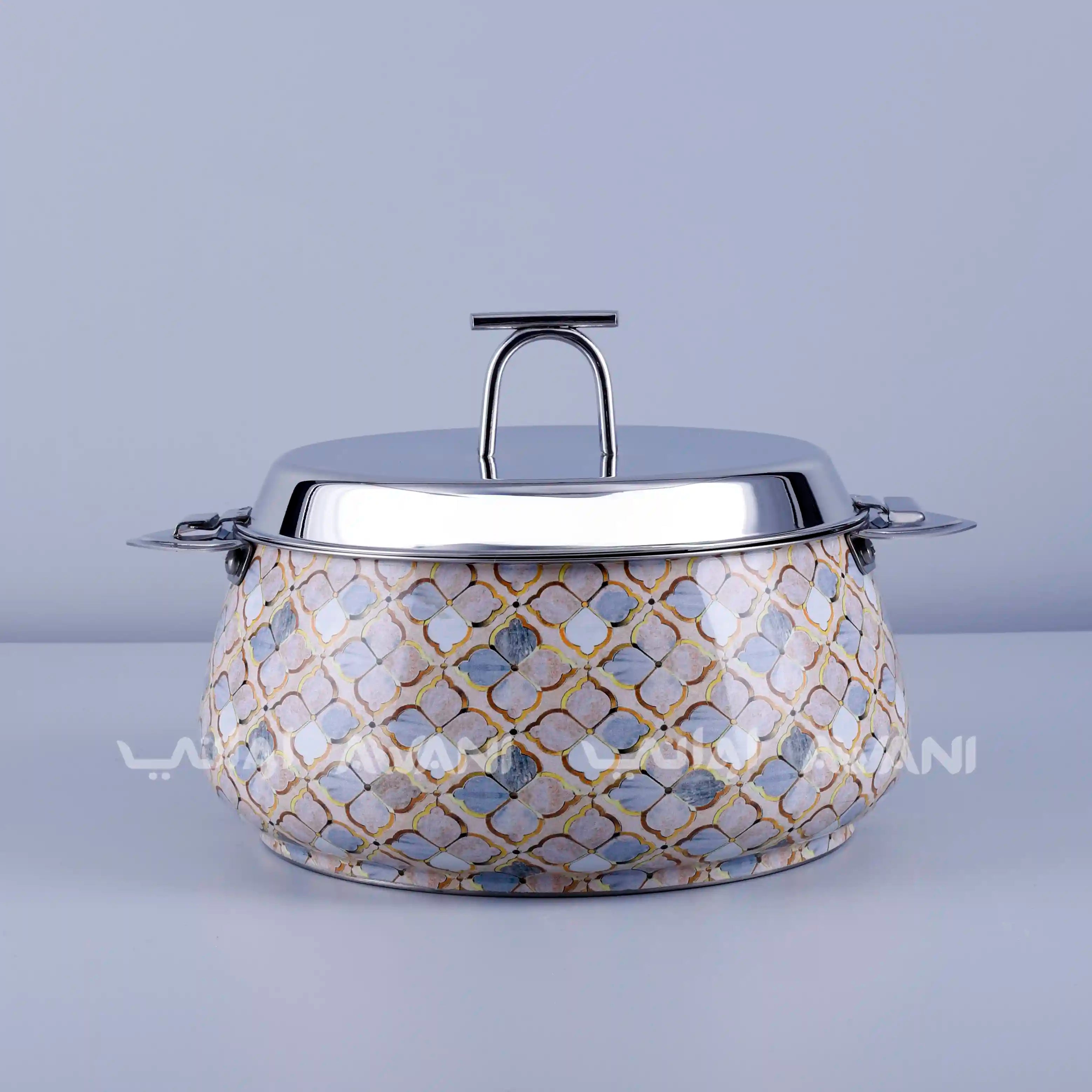 Mirna Marble and Multicolor Hotpot Stainless steel - 2000 ML