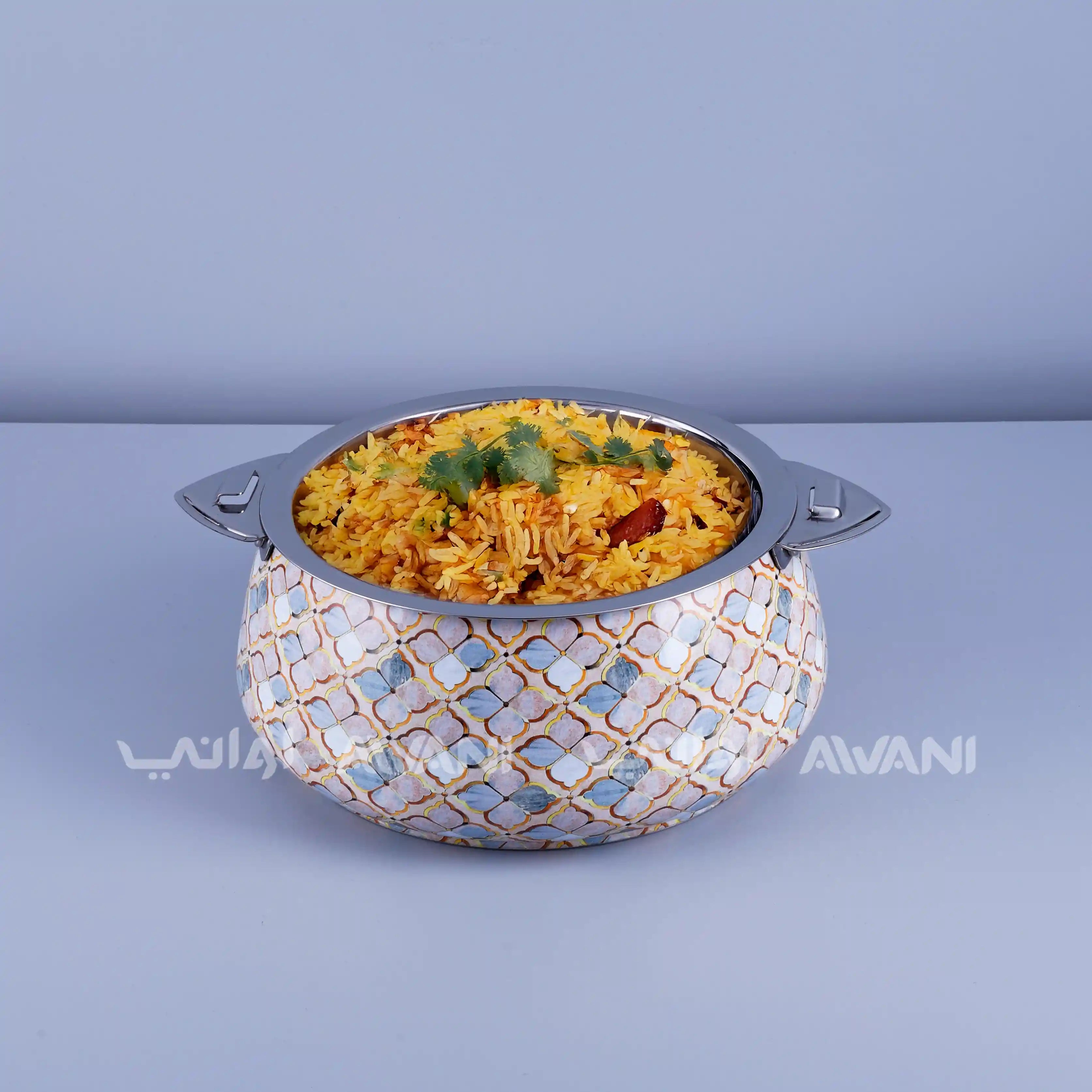 Mirna Marble and Multicolor Hotpot Stainless steel - 2500 ML