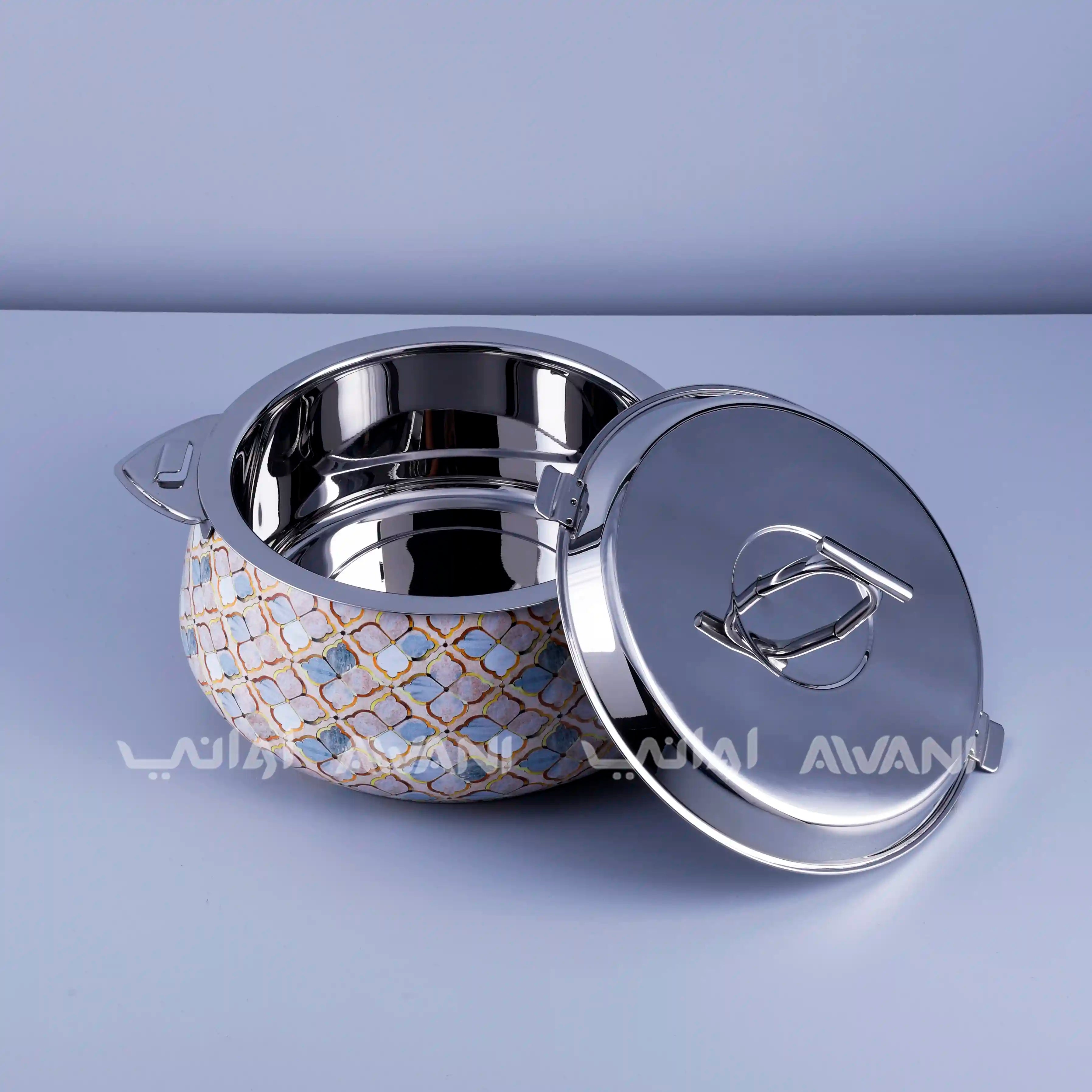 Mirna Marble and Multicolor Hotpot Stainless steel - 2500 ML