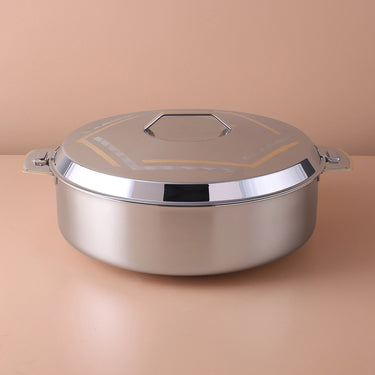 Stainless Steel Hotpot – Silver & Gold 8000 ML