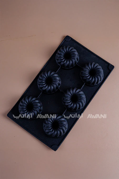 6-Cavity Silicone Donut Mold – Non-Stick Baking Tray