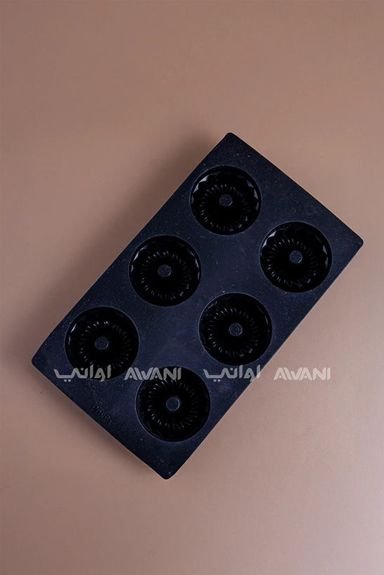 6-Cavity Silicone Donut Mold – Non-Stick Baking Tray