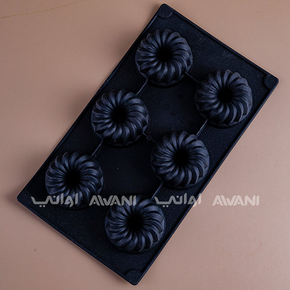 Silicone Donut Pan Molds, 6 Cavity Food Grade Non-Stick Baking Tray Maker Pan for Perfect Shaped Cake Biscuit