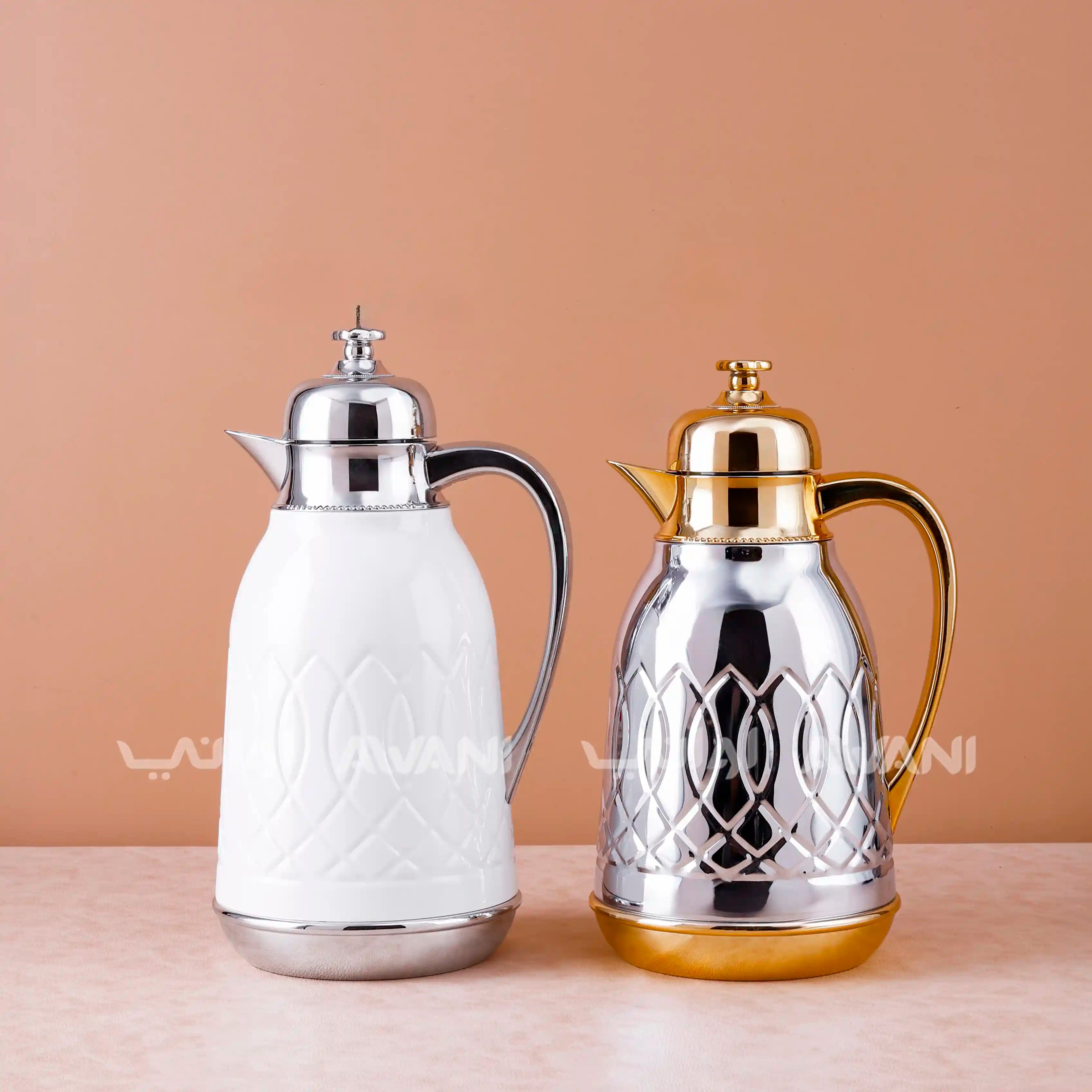 Flask Set – Silver & Gold Finish