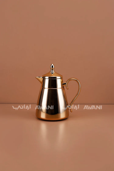 Gold-Tone Insulated Thermal Vacuum Flask – Arabic Coffee & Tea Server - 350 ML