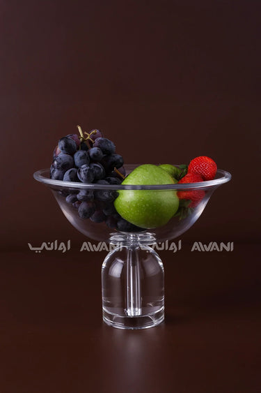 Small Plain Round Crystal Fruit Bowl