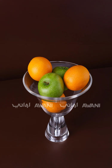 Small Round V-Shaped Crystal Fruit Bowl