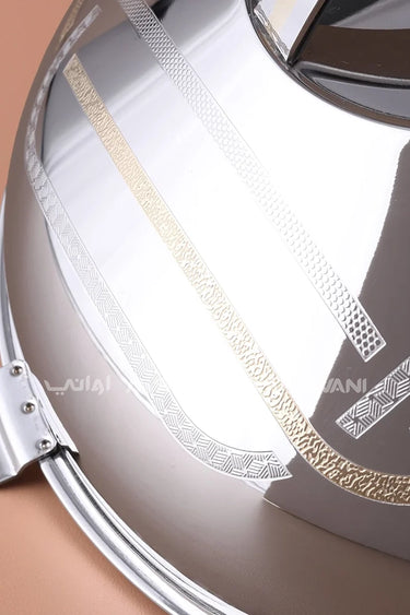 وعاء ساخن ذهبي وفضي، تصميم فاخر من الفولاذ المقاوم للصدأ - 3000 مل