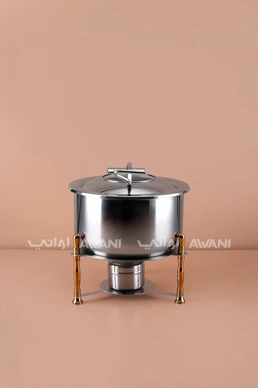 Silver Chafing Dish with Glass Viewing Cover – 4000 ML