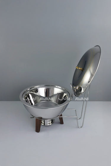 CHAFER WITH WOOD STAND