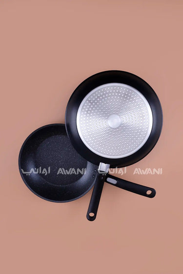 Non-Stick Frying Pan with Marble Coating – [26 CM] - Black