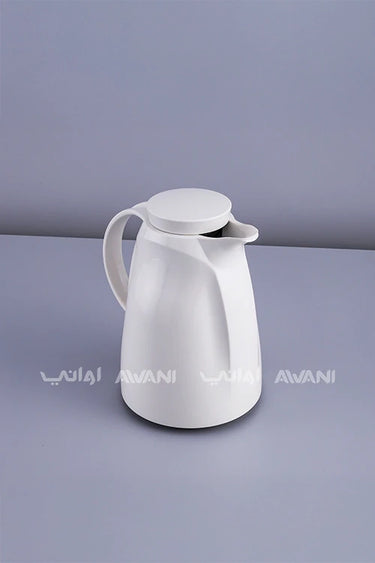 Elegant Beige White Thermal Flask – 1 Liter