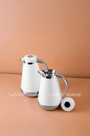 Stainless Steel Thermal Flask  | 1L & 0.75L | White and Silver