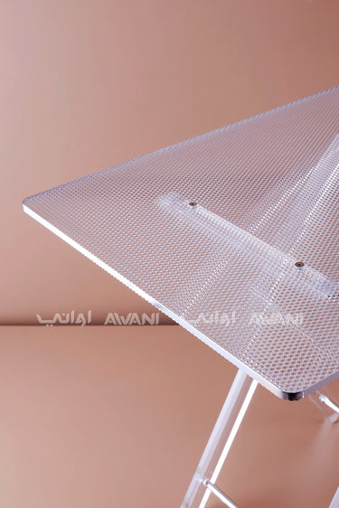 Acrylic Folding Side Table Set (4 Pieces) - Clear