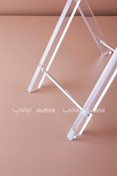 Acrylic Folding Side Table Set (4 Pieces) - Clear