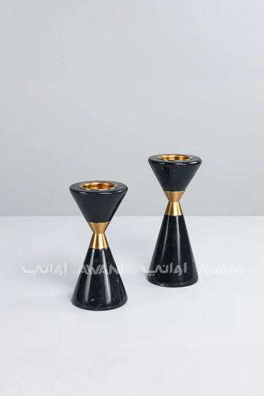 Modern Ceramic Black & Gold Burner Holders