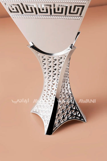 Silver Mabkhara – Elegant Metal Incense Bakhoor Burner (Medium)