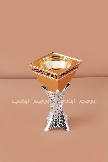 Silver Mabkhara – Elegant Metal Incense Bakhoor Burner (Medium)