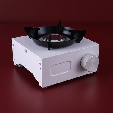 Sleek White Portable Cooking Stove